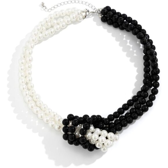 Versatile Faux Pearl Choker Necklace with Twist Design - Special Occasion Gift - Picture 5 of 5